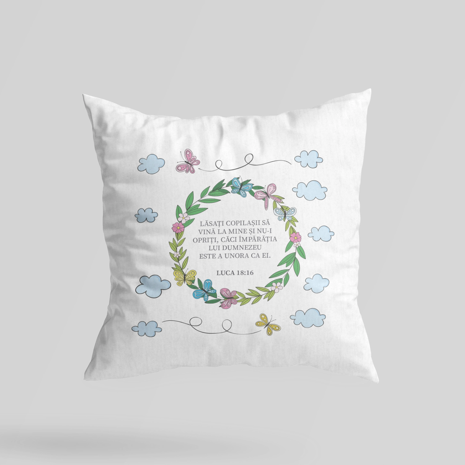 Perna cadou crestin cu verset din Biblie - Luca 18:16